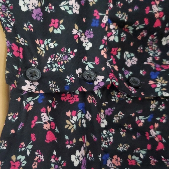 Carter's Baby Girl Black Floral Long Sleeve Dress 100% Cotton Size 6 Months - Picture 3 of 7